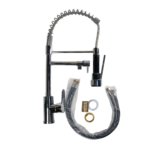 خلاط مجلى مطبخ شيف مودرن مع رشاش سحاب وقنطرة إضافية - Professional Chef Spring Kitchen Sink Mixer with Pull-Out Sprayer