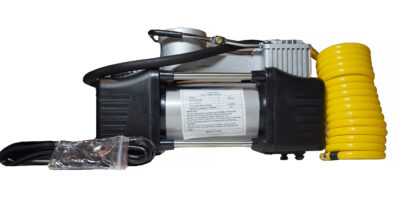 طقم منفاخ إطارات سفاري مزدوج المكبس مع حقيبة أدوات إصلاح متكاملة Heavy Duty Dual Cylinder Air Compressor and Tire Repair Kit - Image 3